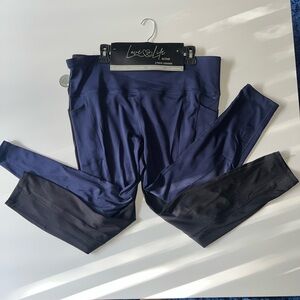 Active High-Rise Leggings - Navy & Black